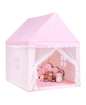 Kids Play Tent Large Playhouse Children Play Castle Fairy Tent Gift w/ Mat