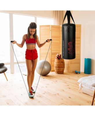 2 FT Kids Punch Bag Boxing Set Kick Ball Gloves Skipping Rope Hook Children