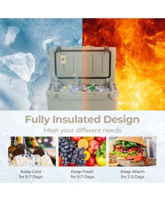 50 QT Rotomolded Cooler Portable Ice Chest Ice Retention for 5-7 Days