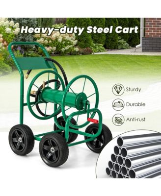 Garden Hose Reel Cart Holds 330ft of 3/4"or 5/8" Hose 400ft of 1/2" Hose
