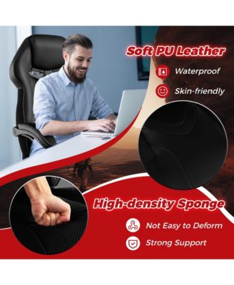 Adjustable E-Sports Racing Style Chair with Padded Headrest, Lumbar Support