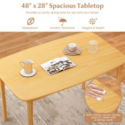 48'' Wooden Dining Table Rectangular Farmhouse Kitchen