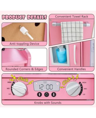 Kid s Pretend Play Kitchen Toddler Kitchen Playset with Blackboard