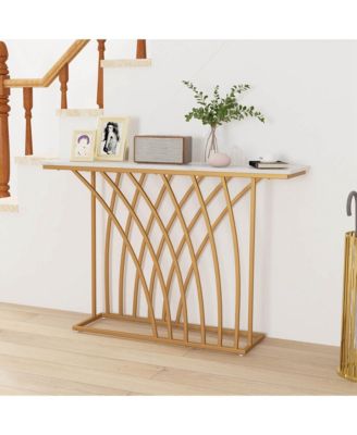 48'' Console Table Modern Accent Entryway Table Long Behind Couch Table