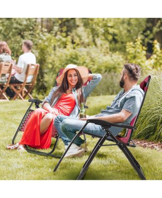 Zero Gravity Chair Oversize Lounge Chair Patio Heavy Duty Folding Recliner