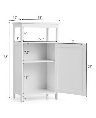 Bathroom Wooden Floor Cabinet Multifunction Storage Rack Organizer Stand