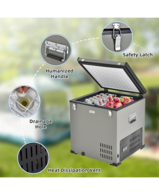 68 Quart Car Refrigerator 12V Portable Car Freezer Fridge w/DC & AC Adapter