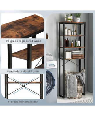 4-Tier Over the Toilet Storage Rack Freestanding Bathroom Organizer