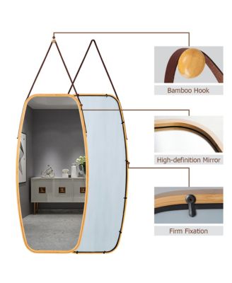 39'' Modern Rectangle Wall Hanging Framed Mirror