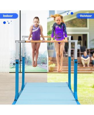 Kids Gymnastics Parallel Bars Double Horizontal Bars Adjustable