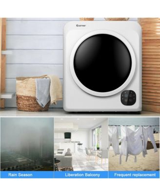 1700W Portable Clothes Dryer Electric Tumble Laundry Dryer Stainless Steel Tub 13.2 lbs /3.22 Cu.Ft