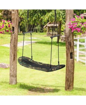 Saucer Tree Swing Surf Kids Outdoor Adjustable Swing Set w/ Handle