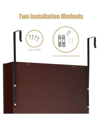 Wall Door Mounted Mirror Jewelry Cabinet Organizer