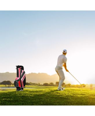 Golf Stand Cart Bag Club w/6 Way Divider Carry Organizer