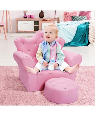 Pink Kids Sofa Armrest Chair Couch Children Toddler