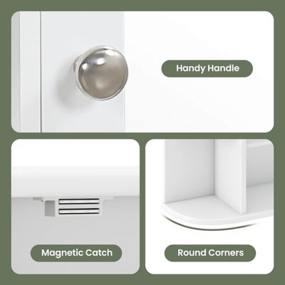 Multipurpose Mount Wall Surface Bathroom Storage Cabinet Mirror