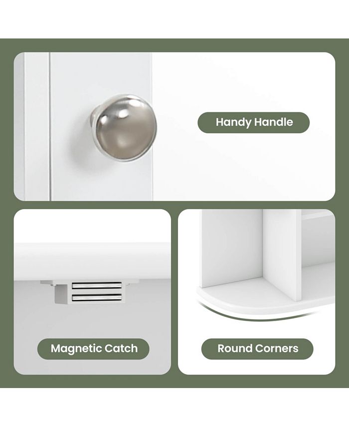 Costway Multipurpose Mount Wall Surface Bathroom Storage Mirror