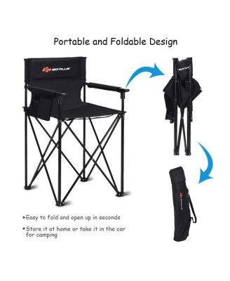 Portable 38'' Oversized High Outdoor Beach Chair