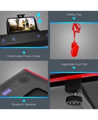 2-in-1 Folding Treadmill 2.25HP Jogging Machine w/ Dual LED Display