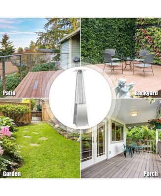 90'' Tall Pyramid Patio Heater Quartz Glass Tube Flame Heating 42000 BTU
