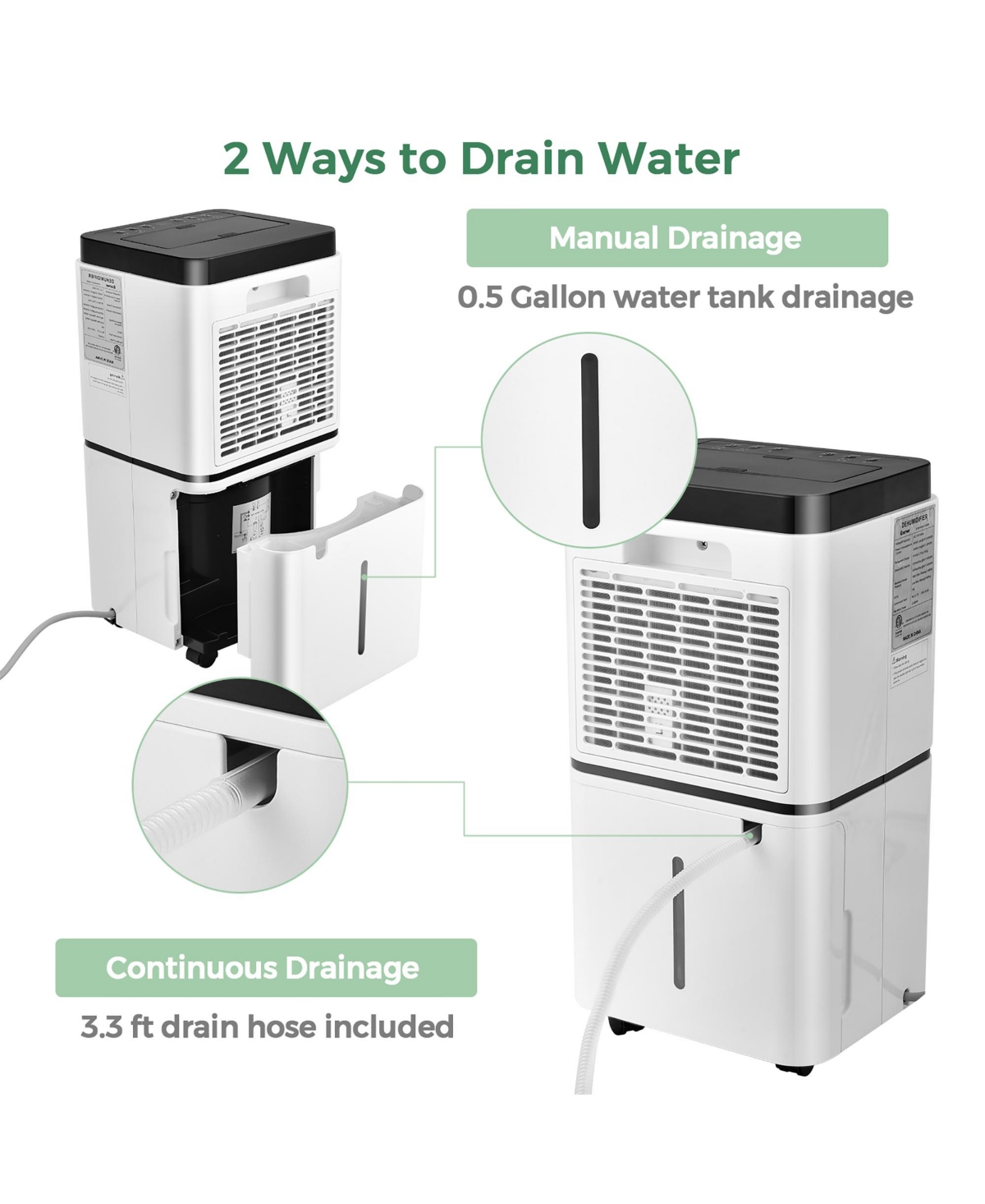 Costway 24 Pints 1500 Sq. Ft Dehumidifier For To Room w/ Indicator