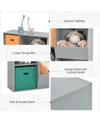 Kids Toy Storage Cubby Bin Floor Cabinet Shelf Organizer