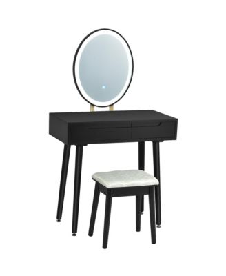 Vanity Makeup Table Touch Screen Dressing Table Stool Set