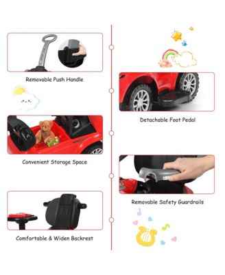 3 in 1 Ride on Push Car Toddler Stroller Sliding Car w/Music