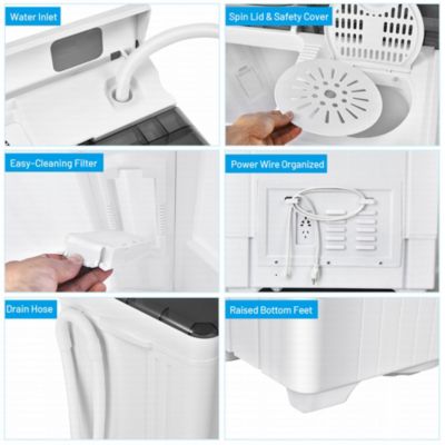 26lbs Portable Semi-automatic Washing Machine