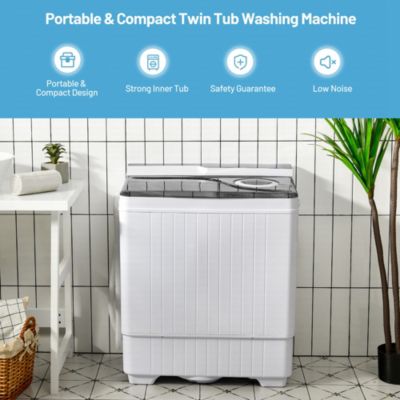 26lbs Portable Semi-automatic Washing Machine