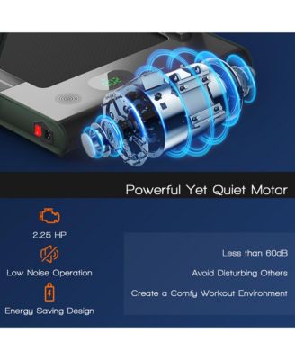 2.25HP 2-in-1 Folding Under Desk Treadmill Speaker Remote Control