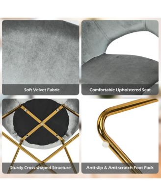 Modern Velvet Accent Chair Upholstered Vanity Chair