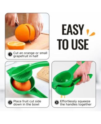 Premium Quality Metal Orange Squeezer, Citrus Juicer, Manual Press for Extracting the Most Juice Possible