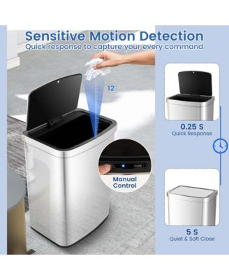 13.2 Gallon Step Trash Can Stainless Steel Airtight Garbage Bin for Home Kitchen