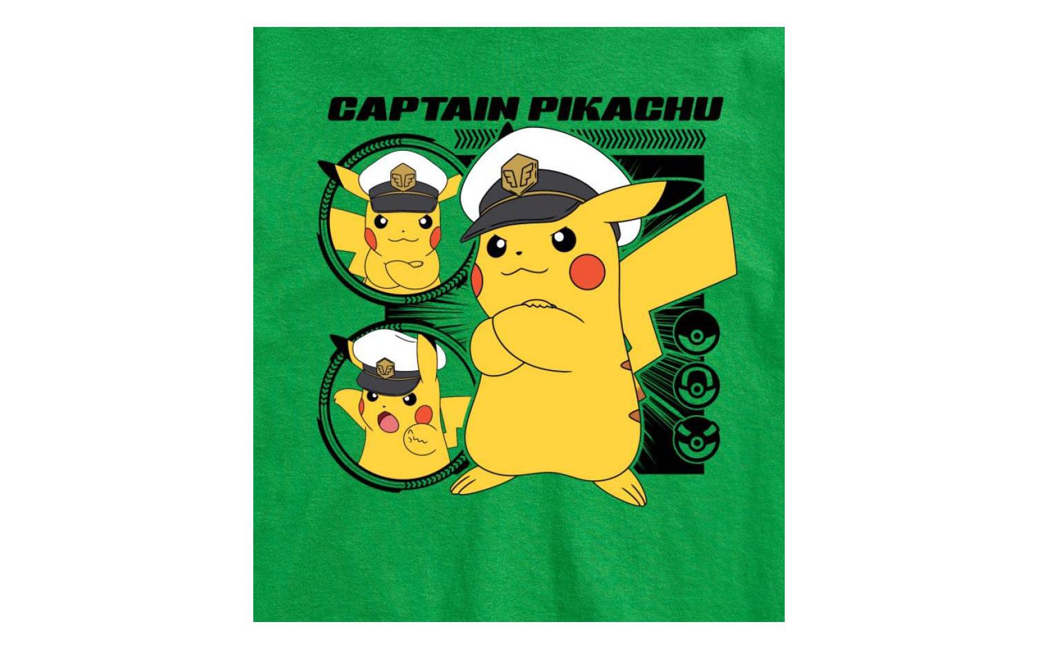 Hybrid Apparel Captain Pikachu Men's Short Sleeve Tee