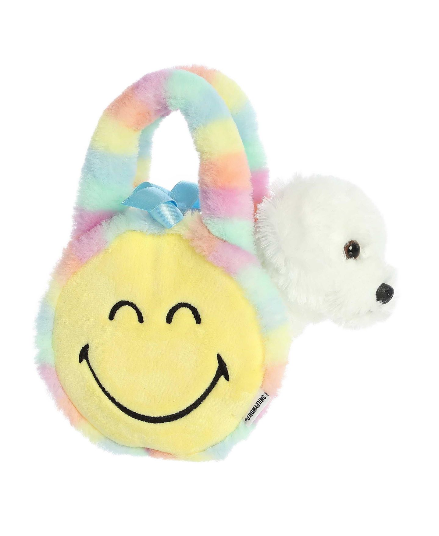 Детские мягкие игрушки Aurora Fancy Pals Smiley Face Puppy 8" Plush, 2-Piece Set — фото 1