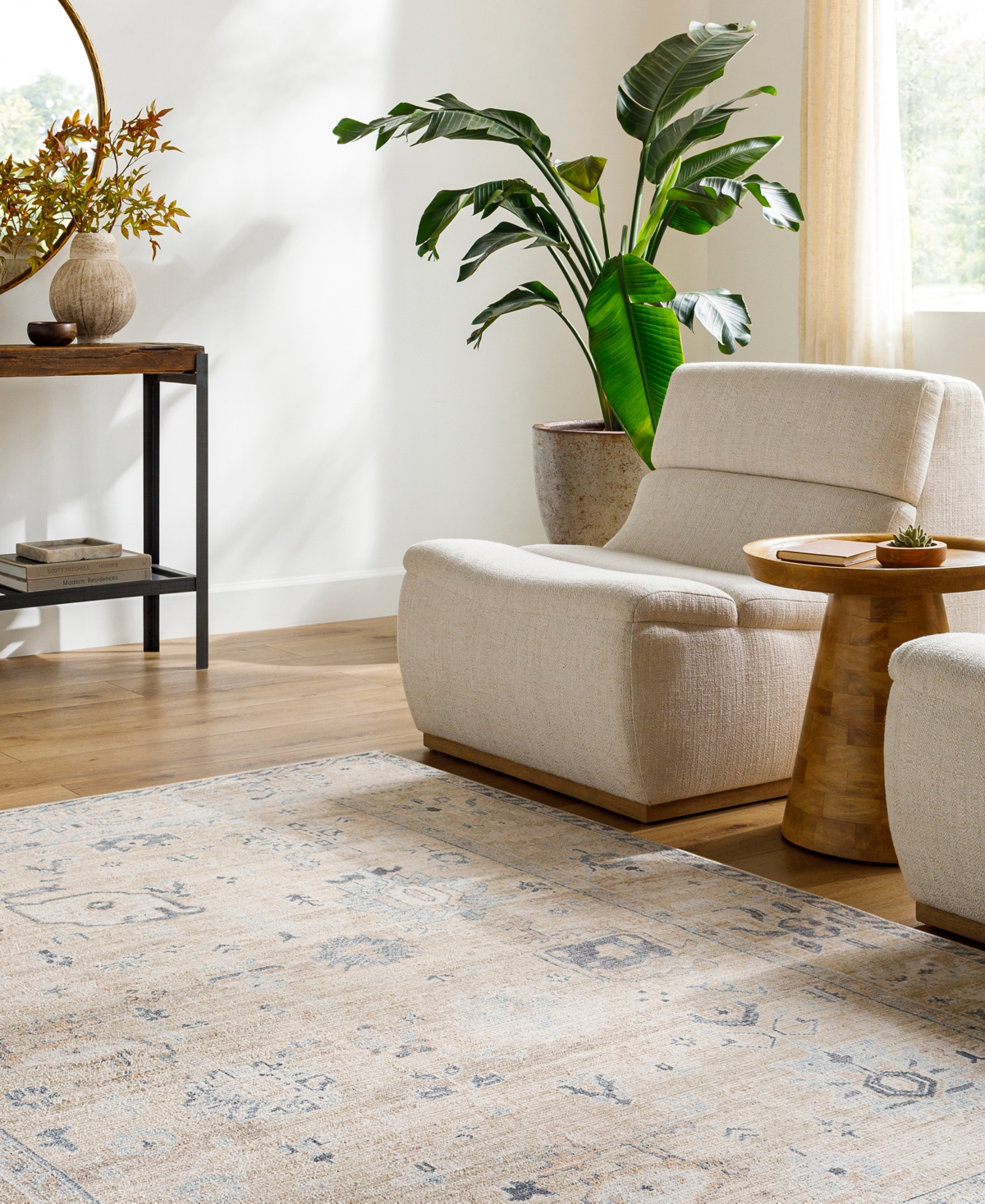 Surya Marlon 526199" 5'2"x7' Area Rug In Beige