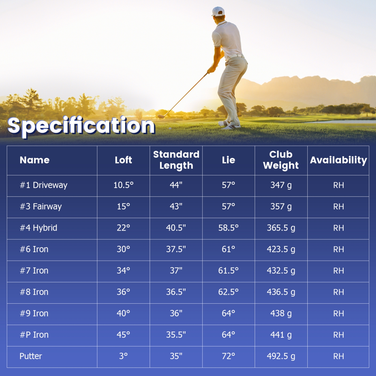 Costway 9 Pcs Men's Complete Golf Club Set Right Handed with 460cc Alloy Driver Irons