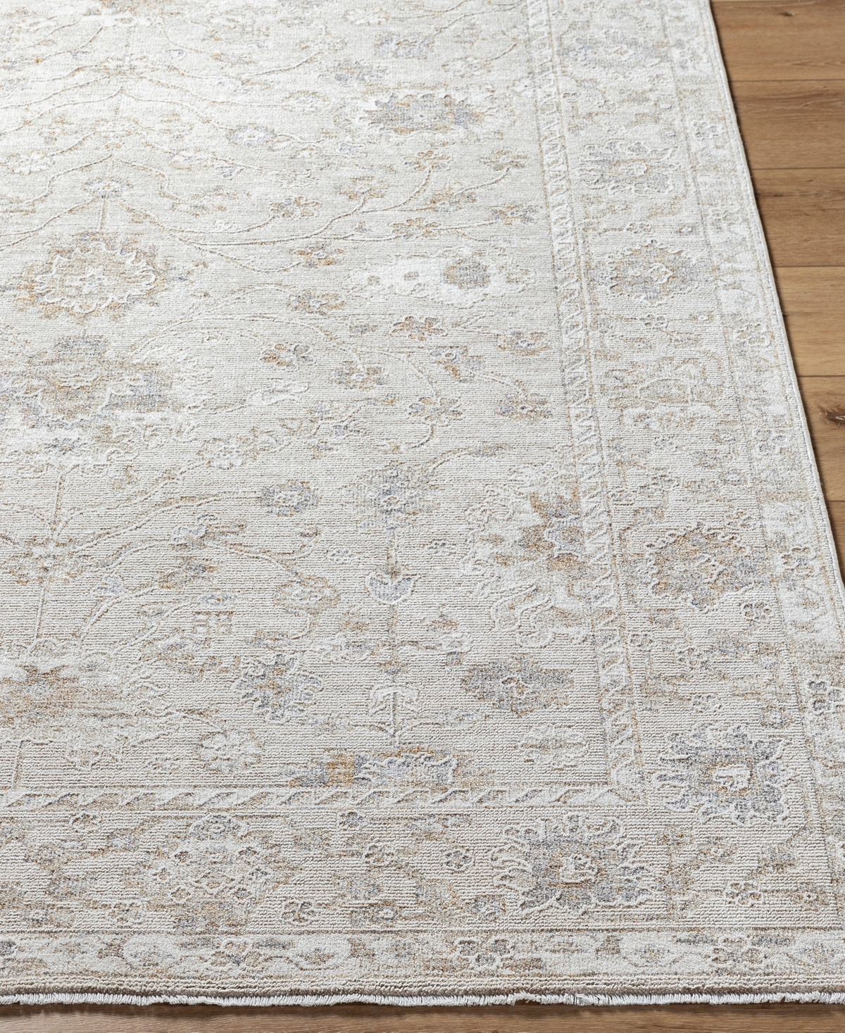 Surya Emory 527533 2'7"x7'10" Runner Area Rug In Silver