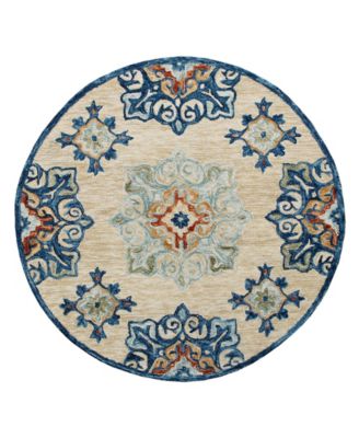 Rochelle RUG-133 7'3"x7'3" Round Area Rug