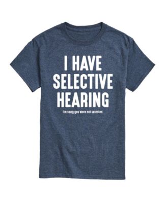 Hybrid Apparel Selective Hearing Men's Short Sleeve Tee