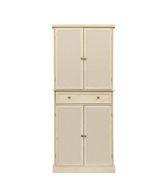 4-Door Cabinet with Drawer and Adjustable Shelves