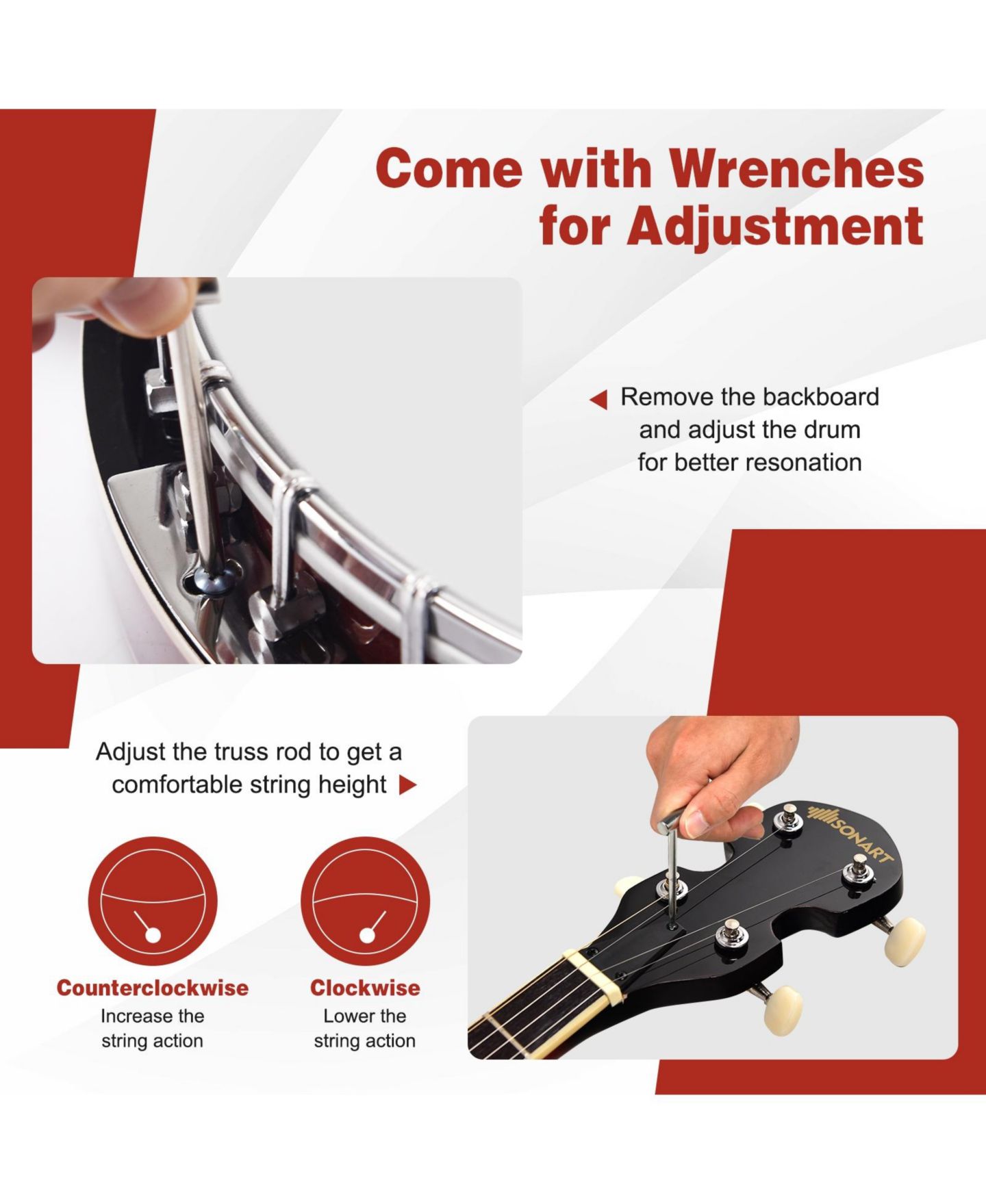 Детская игрушка SUGIFT 5-String Geared Beginner Banjo — фото 4