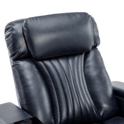 Streamdale Blue Power Swivel Recliner with Storage & LED Light