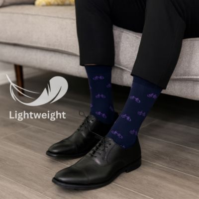 Men's Dress Socks 6 Pair Crew Sock Cotton Dress Socks for Men Solid Ribbed Argyle Pattern Multicolor Fun Designs