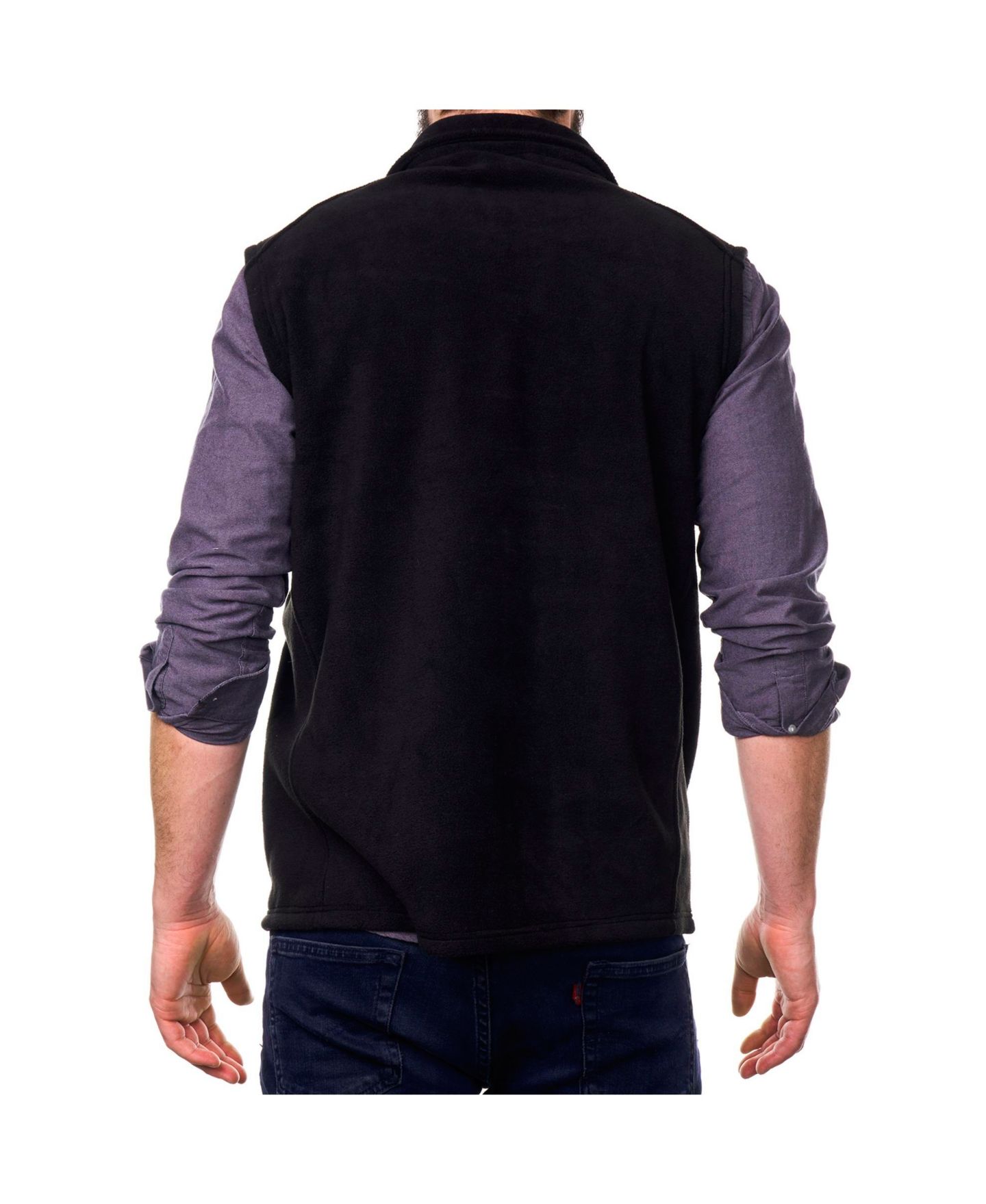 Мужская куртка Alpine Swiss Full Zip Up Fleece Vest Lightweight Warm Sleeveless Jacket, цвет: Чёрный — фото 5