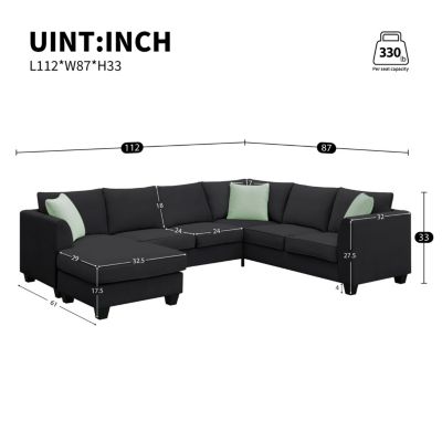 7-Seat Modular Sectional Sofa