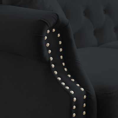 Velvet Chesterfield Sofa 3 Seater with Tufted Couch