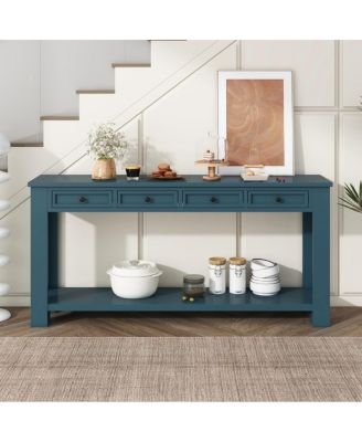 Console Table with Storage and Shelf for Entryway