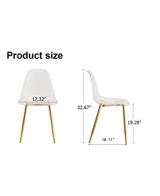 Modern Transparent Dining Chair Set
